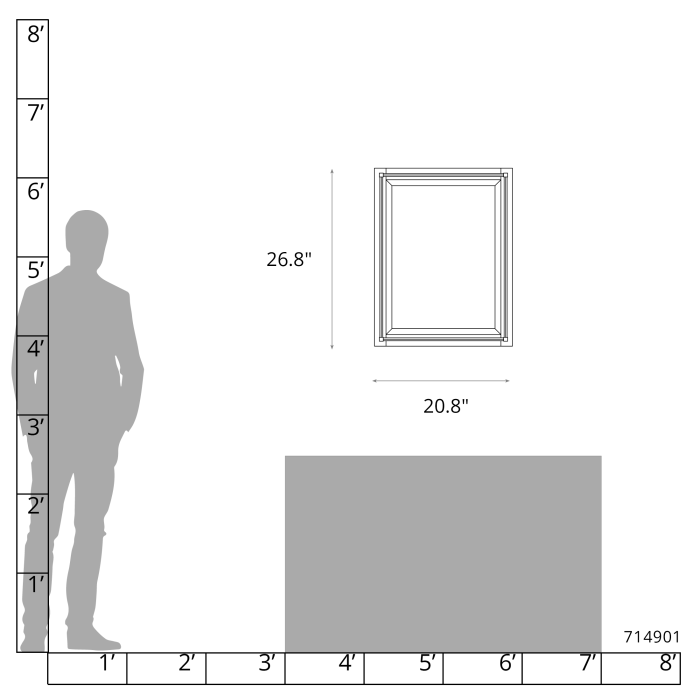Hubbardton Forge 714901 Rook Beveled Mirror