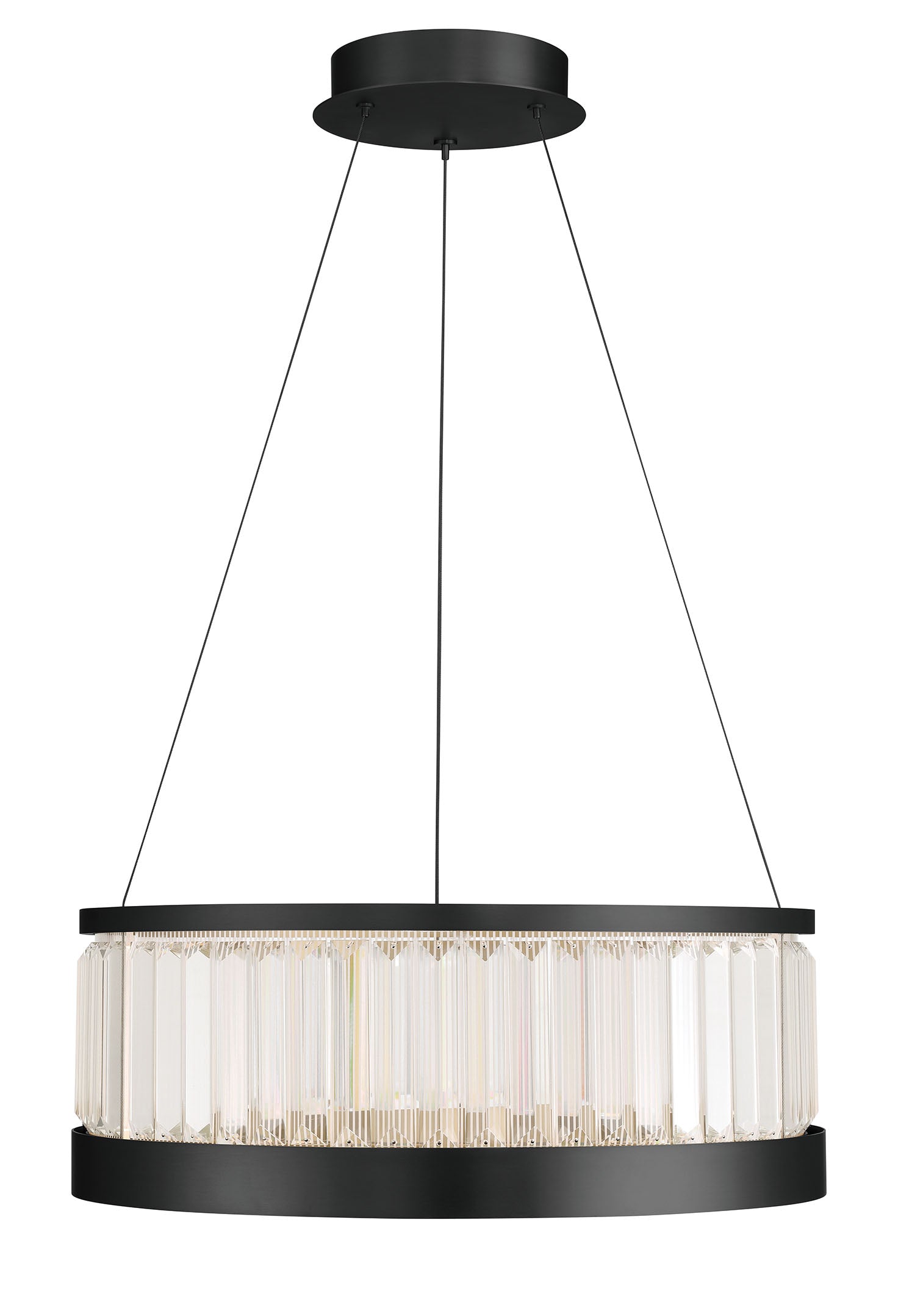 Eurofase 49353-020 Empra LED Crystal Pendant in Matte Black
