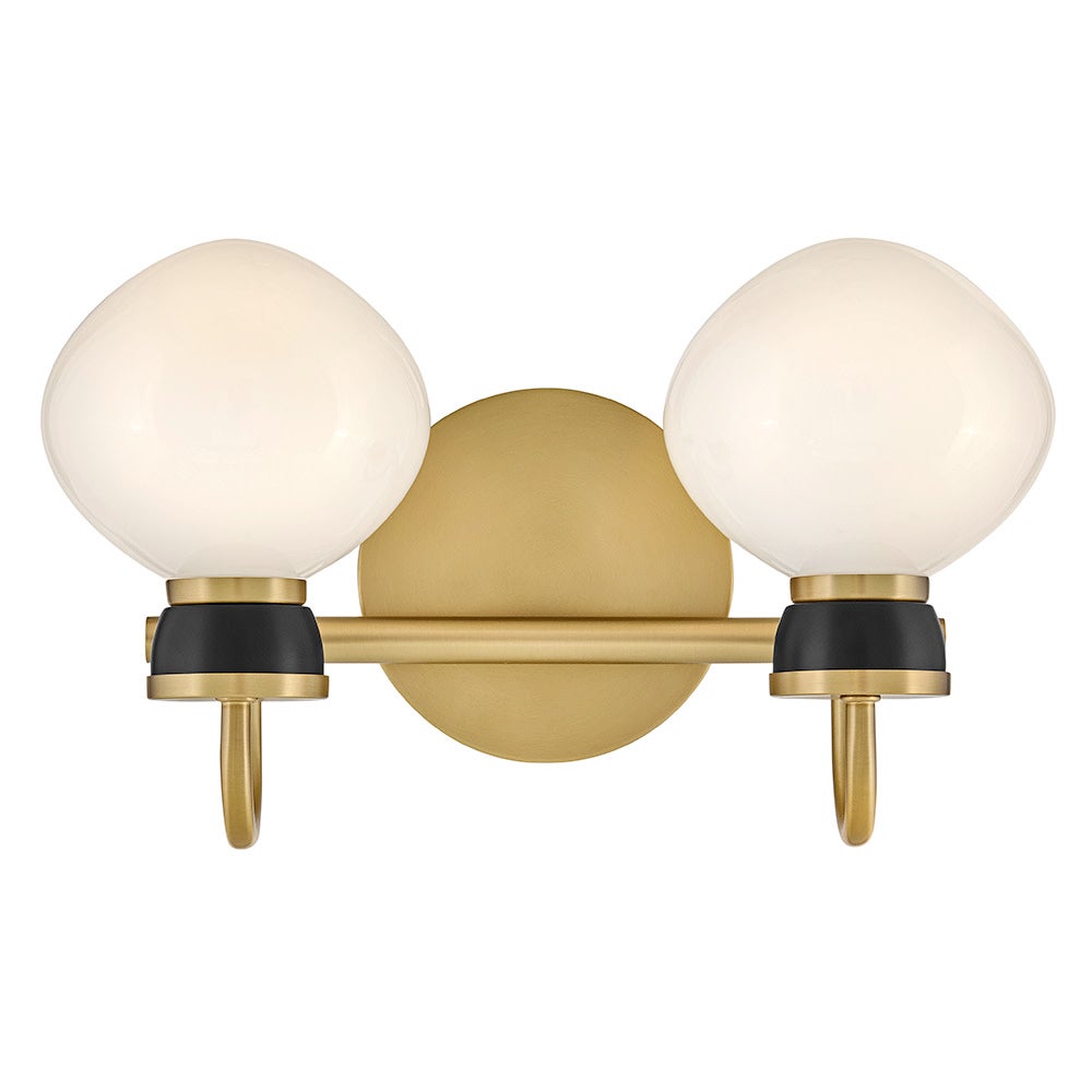 Meuble-lavabo Lucy de Lark (réf. 85592LCB-BK) en laiton laqué avec accents noirs