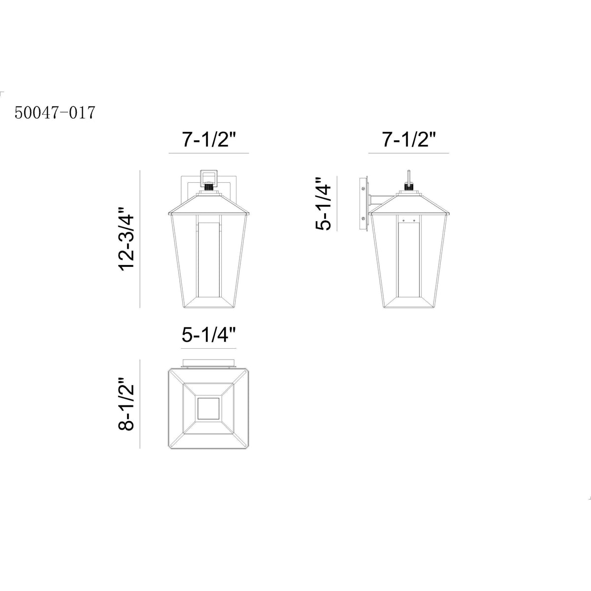 Eurofase 50047-017 Andson LED Outdoor Wall Sconce in Brass-Sand Black Mix