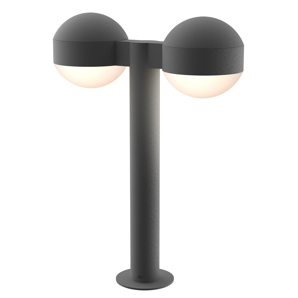 Sonneman 7306.DC.DL.74-WL REALS LED Double Bollard with Dome Cap in Textured Gray