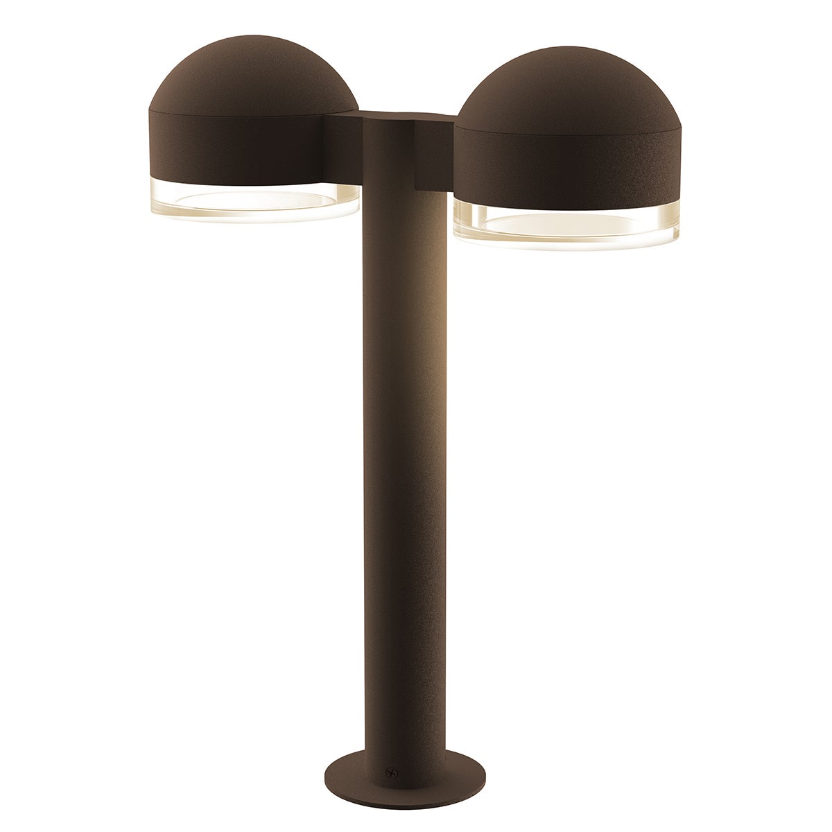 Sonneman 7306.DC.FH.72-WL REALS LED Double Bollard with Dome Cap in Textured Bronze