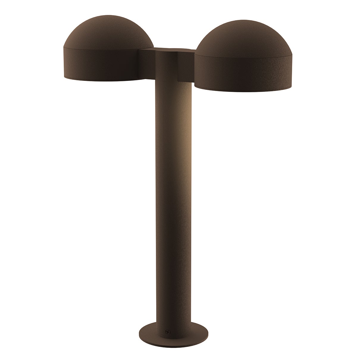 Sonneman 7306.DC.PL.72-WL REALS LED Double Bollard with Dome Cap in Textured Bronze