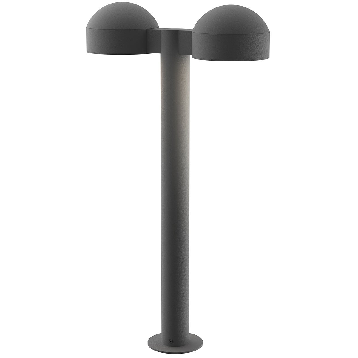 Sonneman 7307.DC.PL.74-WL REALS LED Double Bollard with Dome Cap in Textured Gray