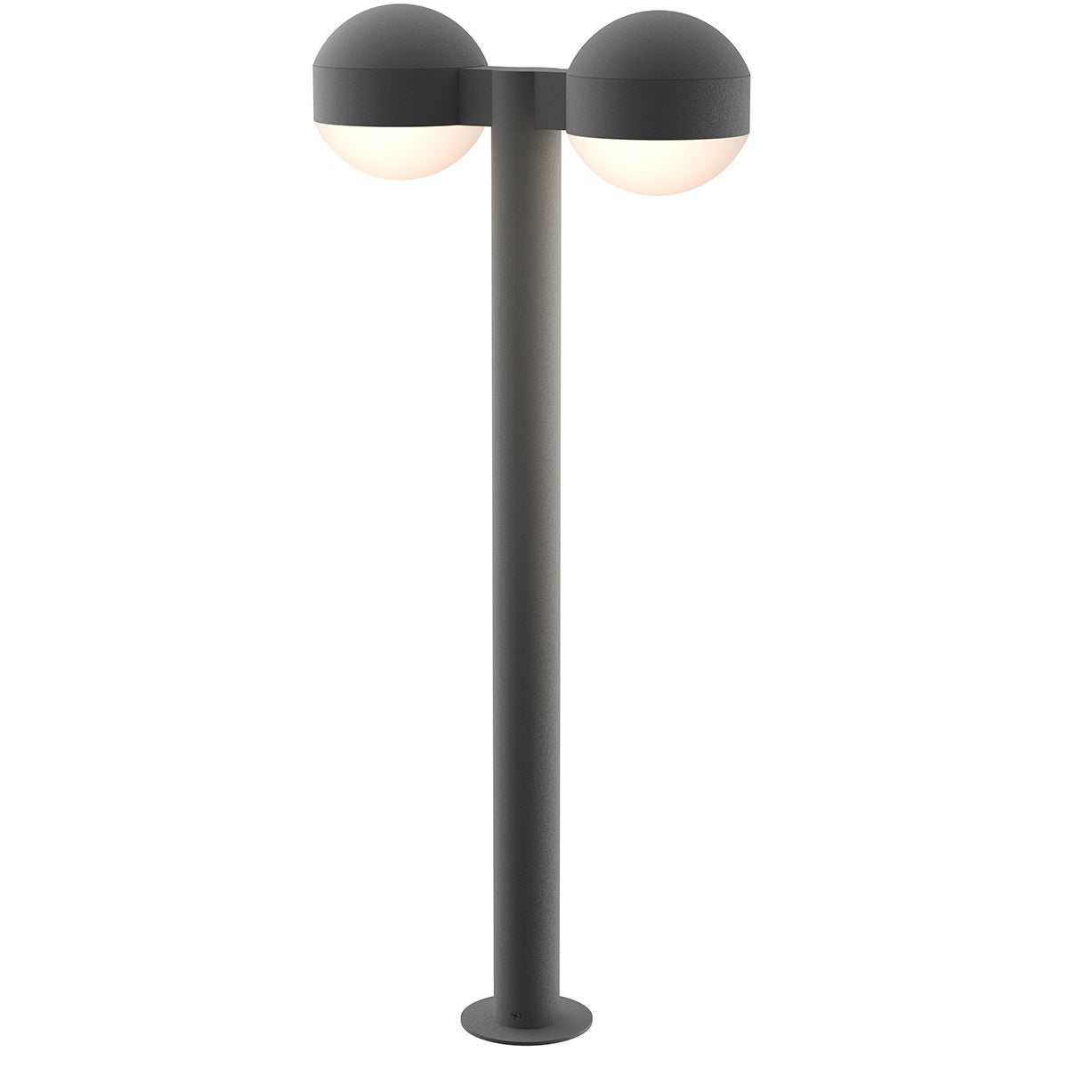 Sonneman 7308.DC.DL.74-WL REALS LED Double Bollard with Dome Cap in Textured Gray
