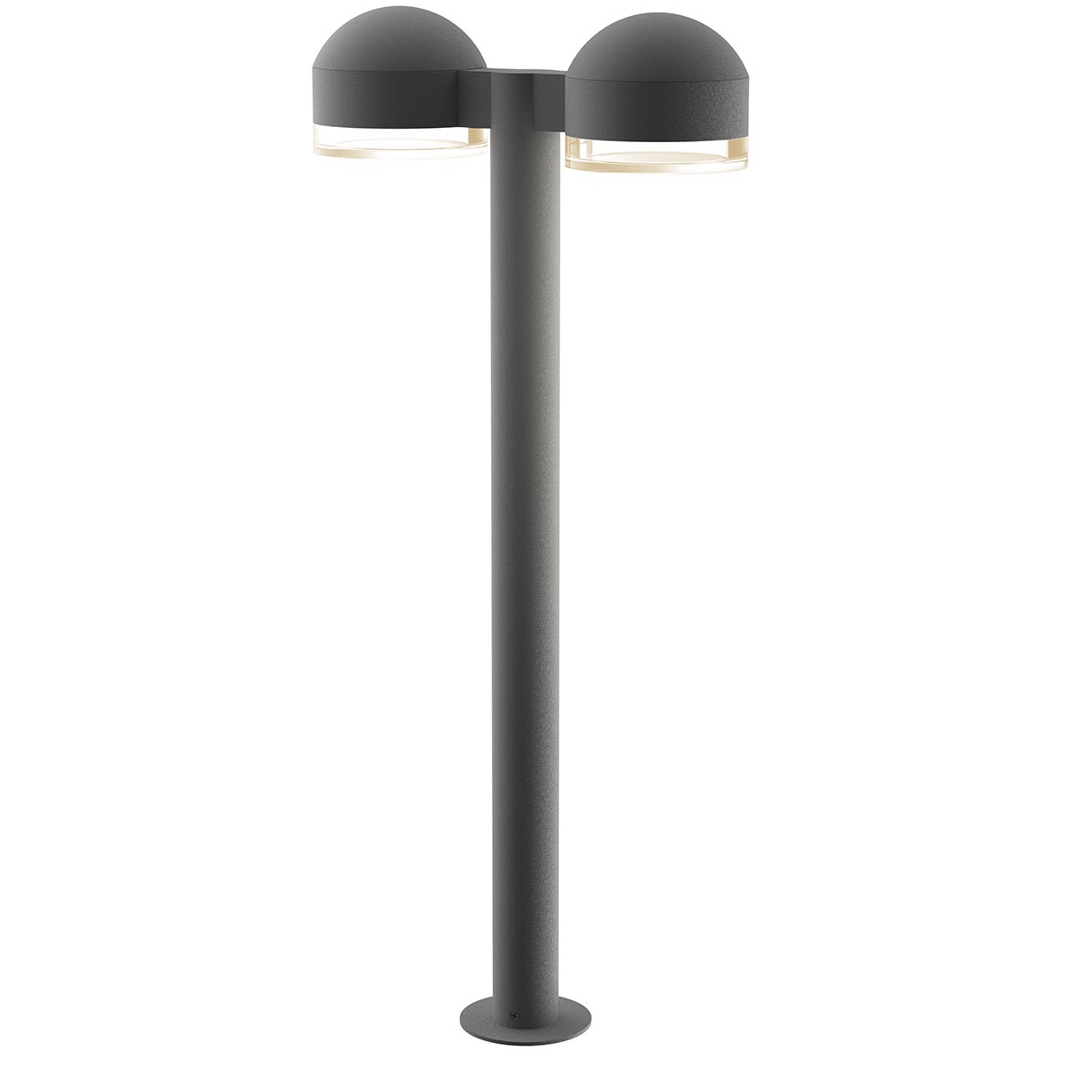 Sonneman 7308.DC.FH.74-WL REALS LED Double Bollard with Dome Cap in Textured Gray
