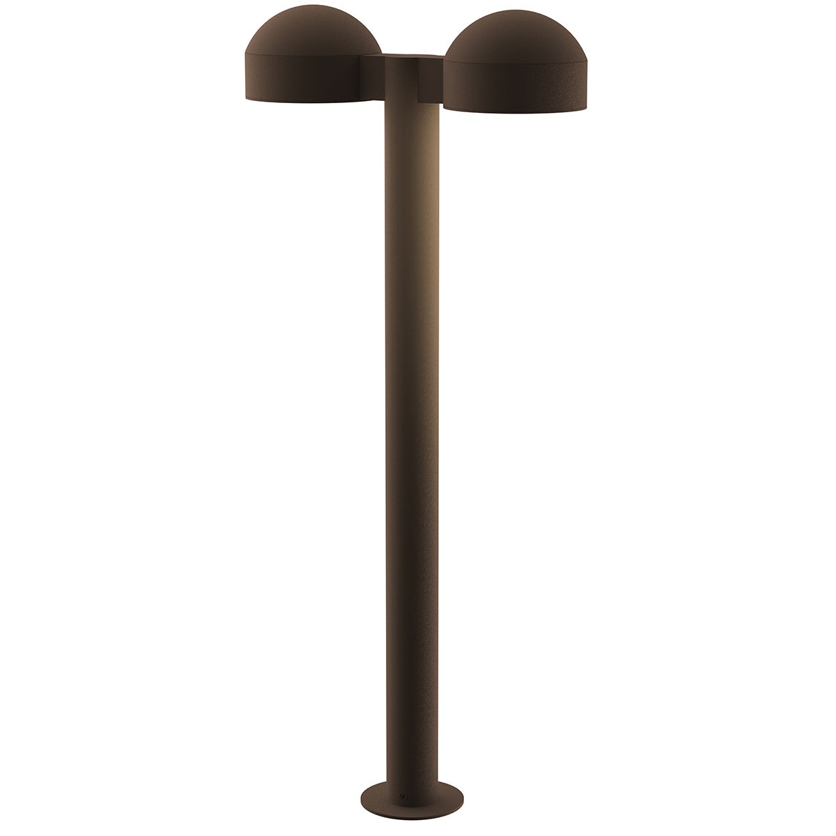Sonneman 7308.DC.PL.72-WL REALS LED Double Bollard with Dome Cap in Textured Bronze