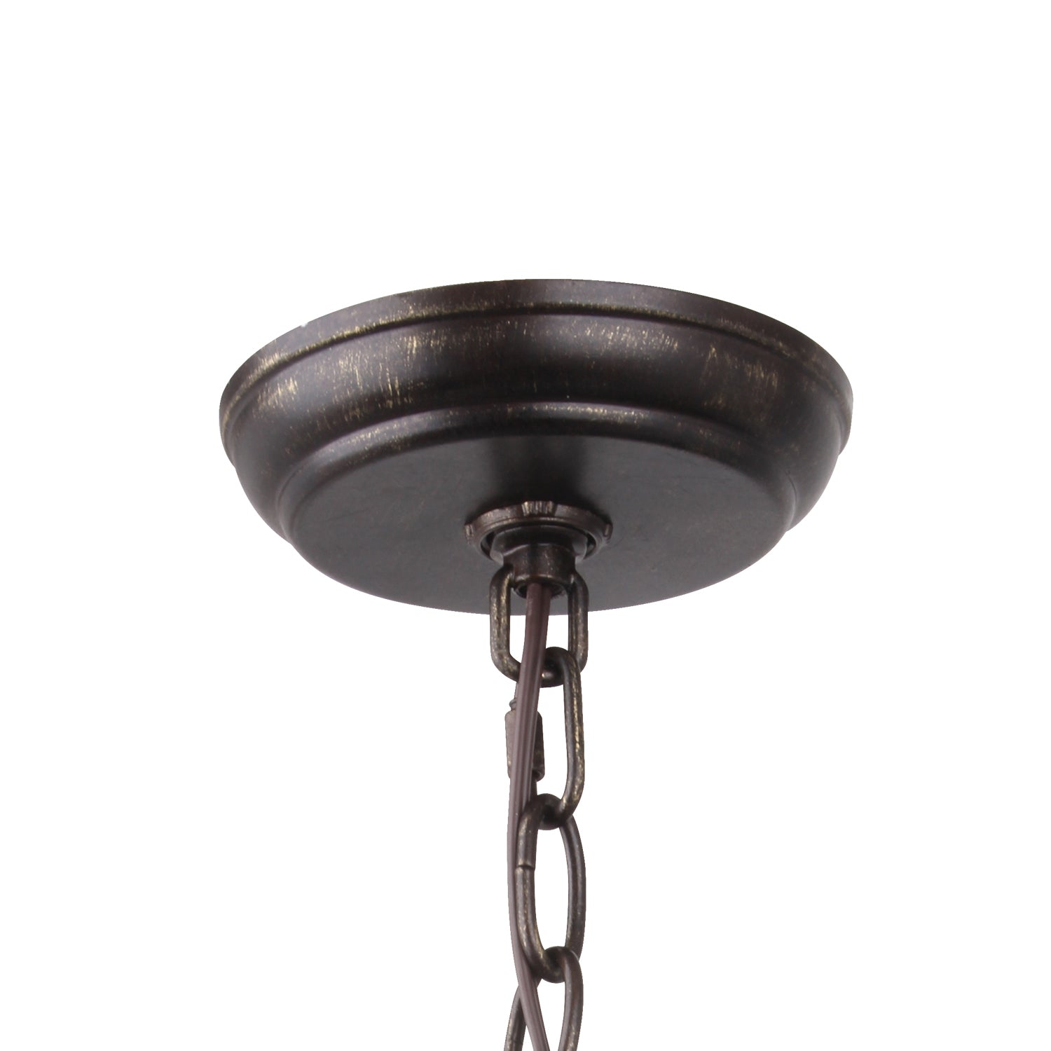 Crystorama - 587-EB-GA - Neuf Lumières Suspendu - Luna - Bronze anglais + Or antique