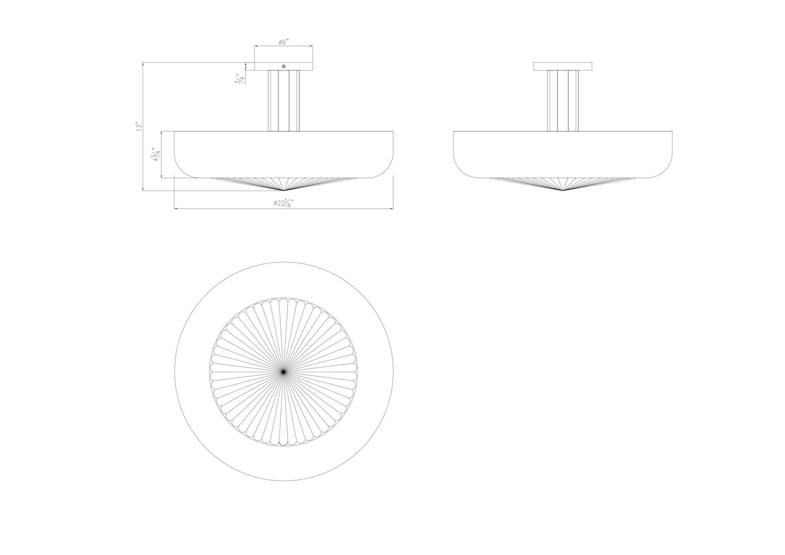 Eurofase 50389-025 Macey LED Semi-Flush Mount in Antique Brass