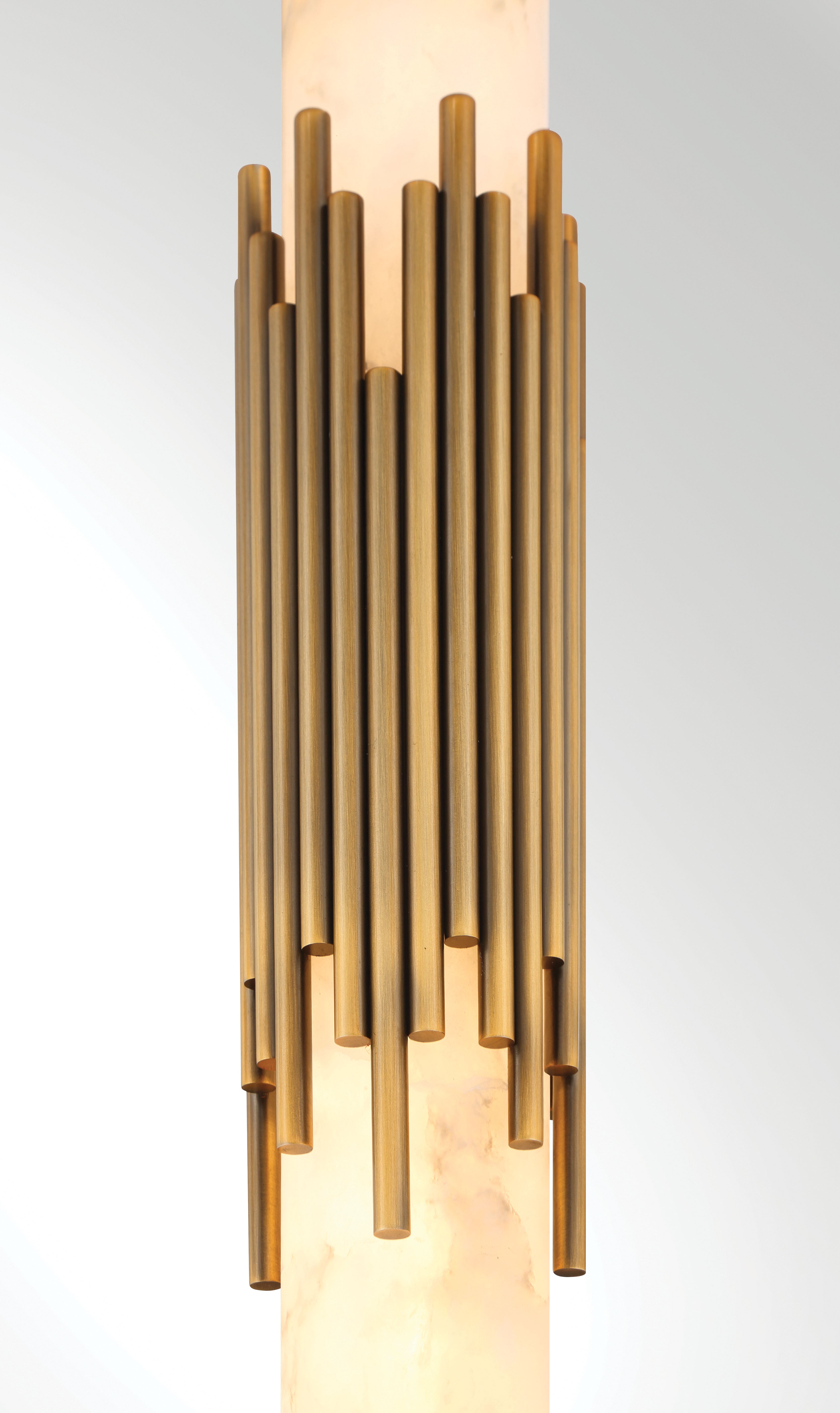 Eurofase 50353-026 Venna Alabaster LED Pendant in Antique Brass