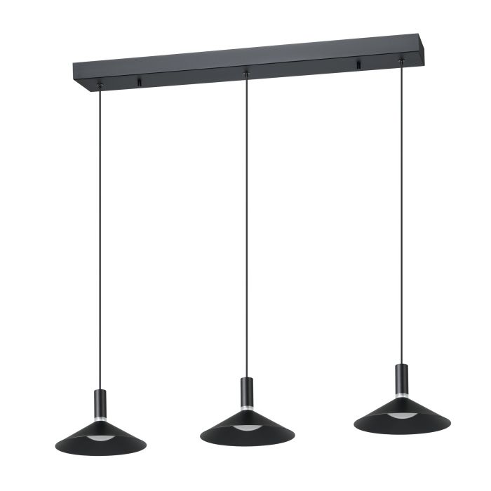 Éclairage linéaire LED Conomavilla 902184A Thesis Lighting Suspension en noir texturé