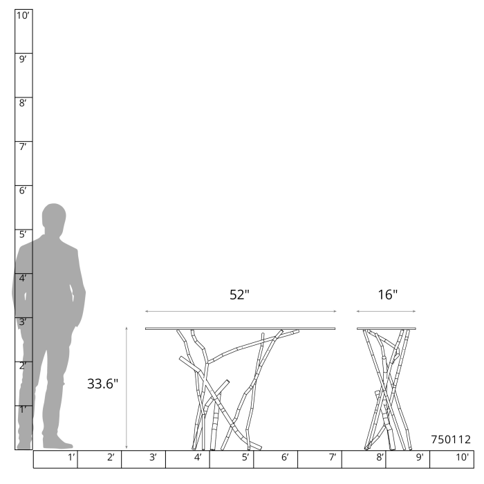 Hubbardton Forge 750112 Brindille Console Table