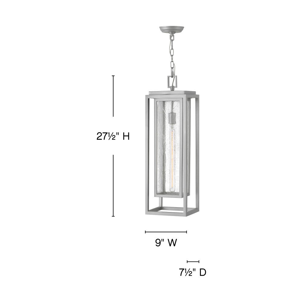Hinkley Lighting 1006SI Republic Hanging Lantern in Satin Nickel