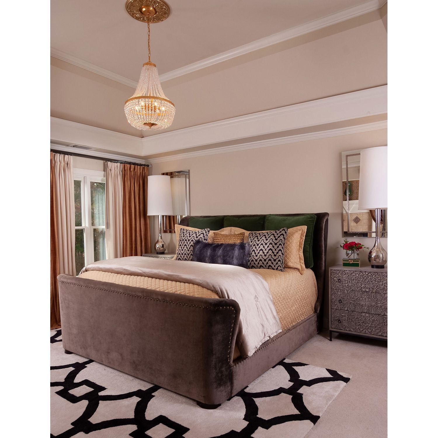Crystorama - 608-GA - Six Light Chandelier - Rylee - Antique Gold