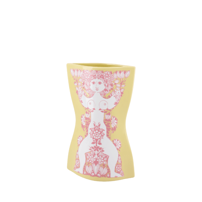 Bjørn Wiinblad 53121 Nina Vase in Yellow/Pink