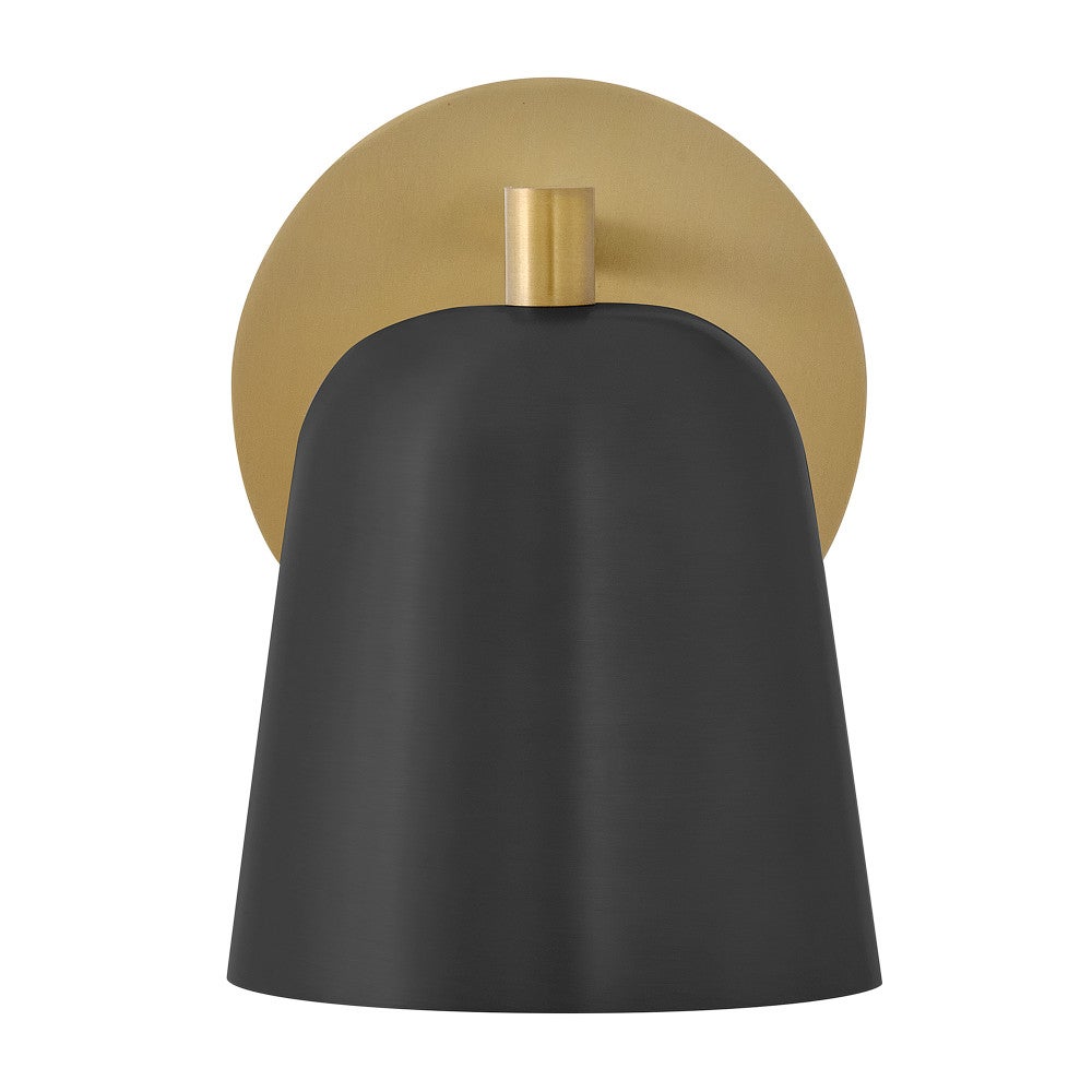 Lark 84460LCB-BK Jojo Articulating Sconce in Lacquered Brass with Black accents