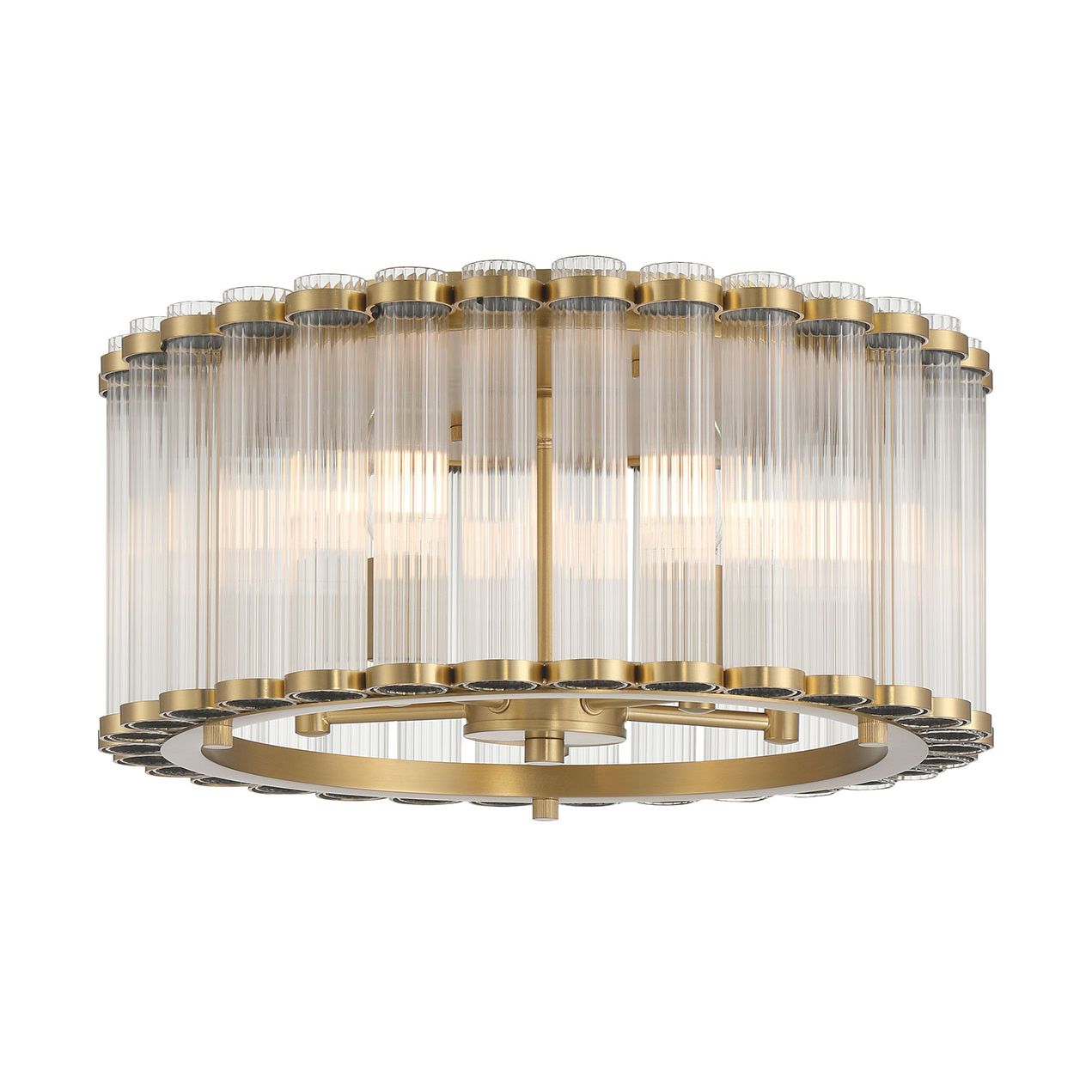 Eurofase 49185-010 Glasbury LED Flush Mount in Gold