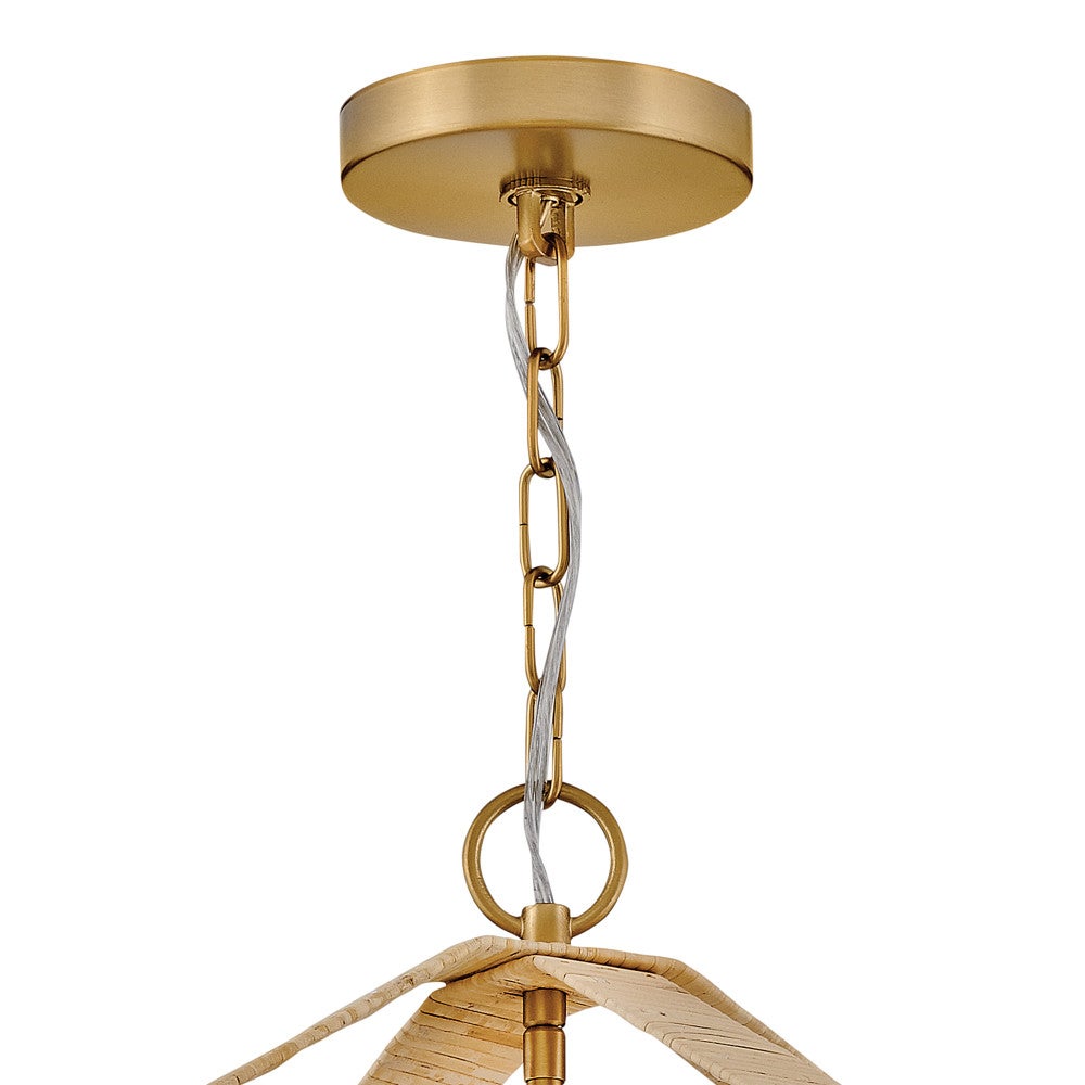 Lark 83647LCB Sammi Pendant in Lacquered Brass