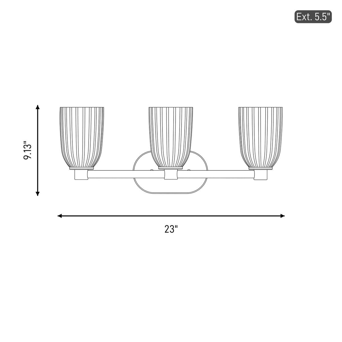 Savoy House 8-1245-3-SN Baldwin Bathroom Vanity in Satin Nickel