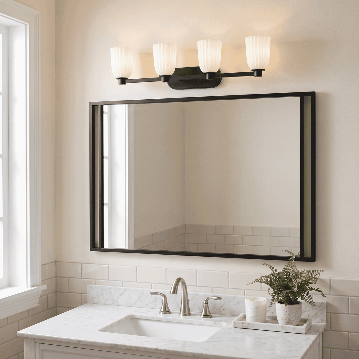 Savoy House 8-1245-4-BK Baldwin Bathroom Vanity in Matte Black