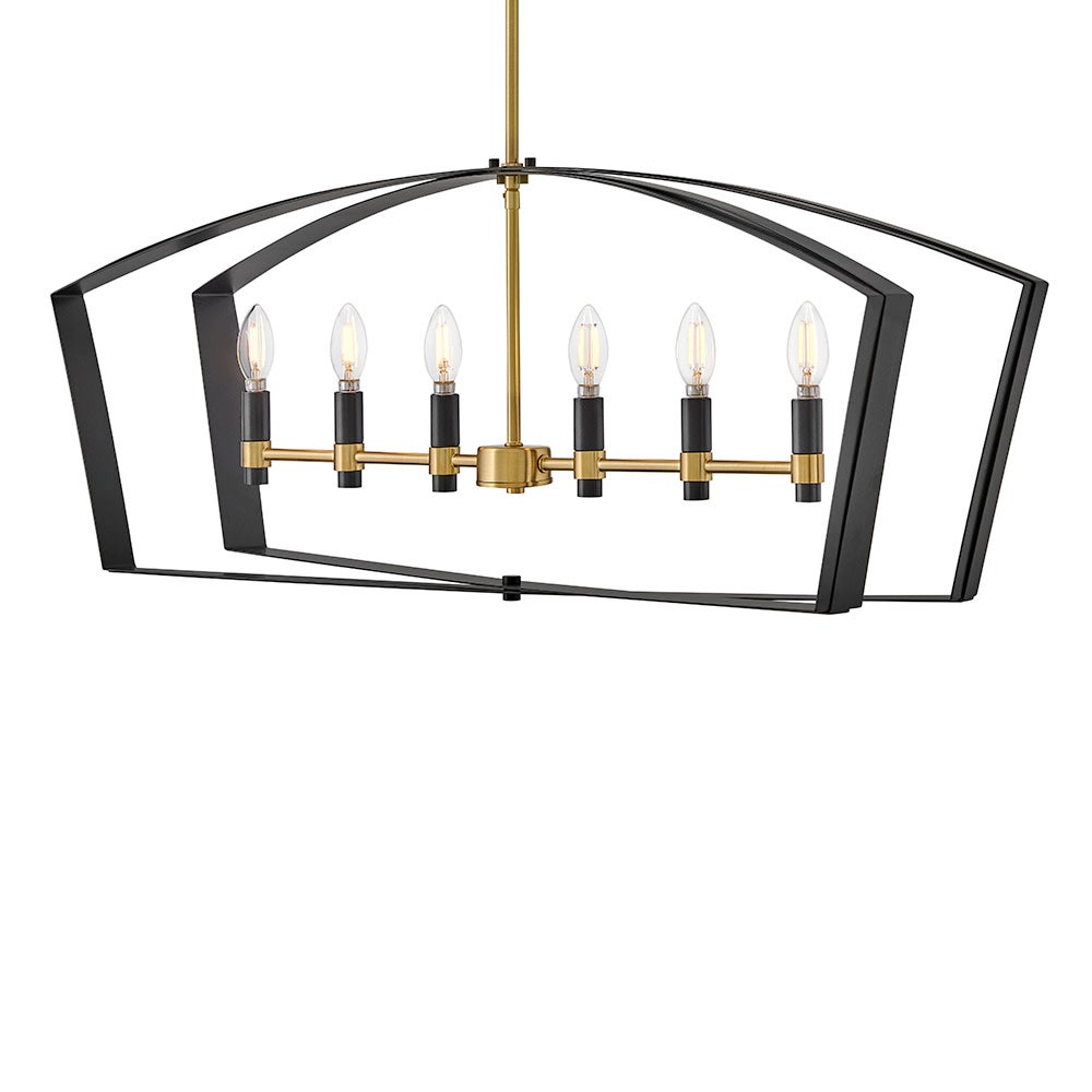 Lark 83645BK Sammi Linear Chandelier in Black