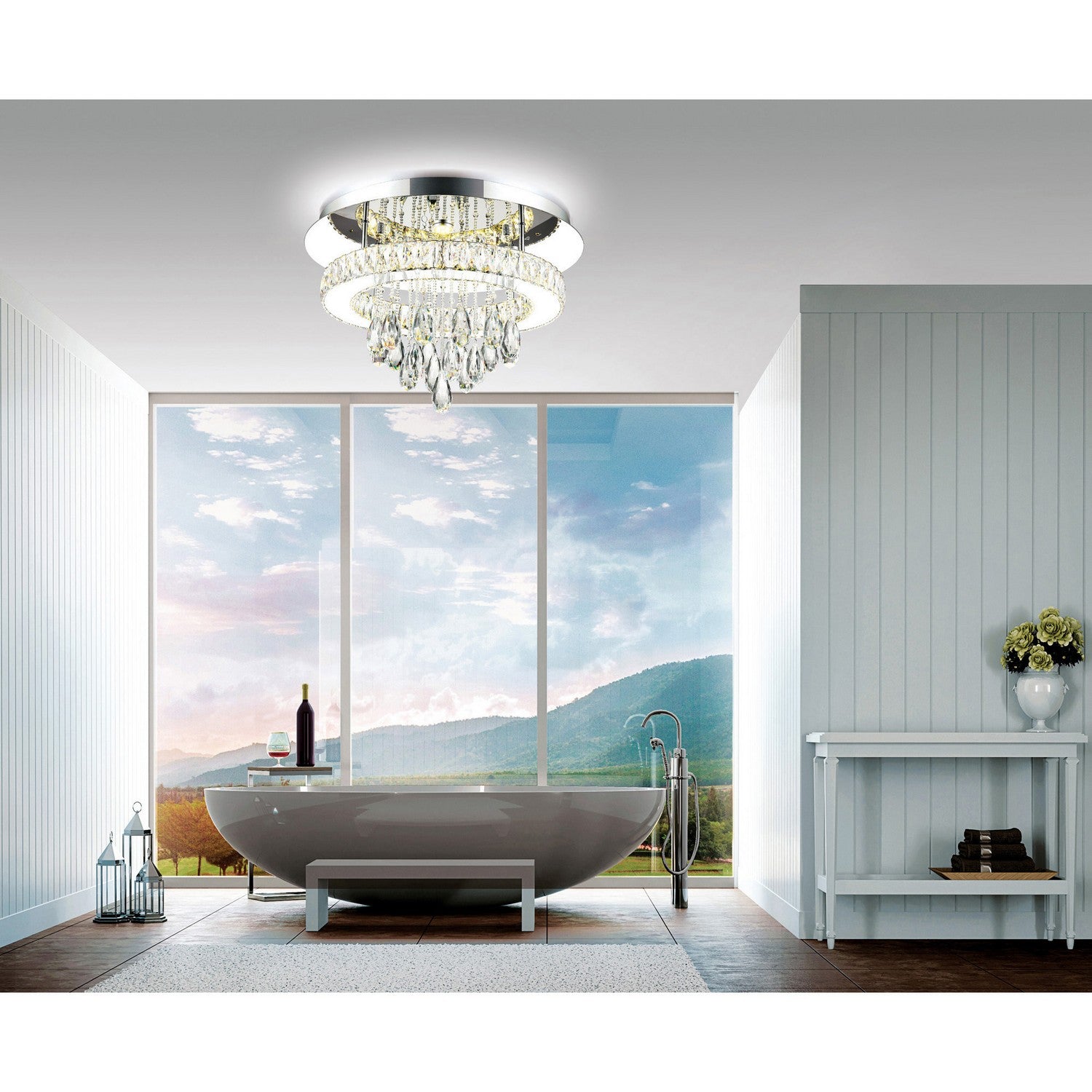 Éclairage CWI Canada - 5613C20ST-R - DEL Plafonnier - Voile - Acier inoxydable