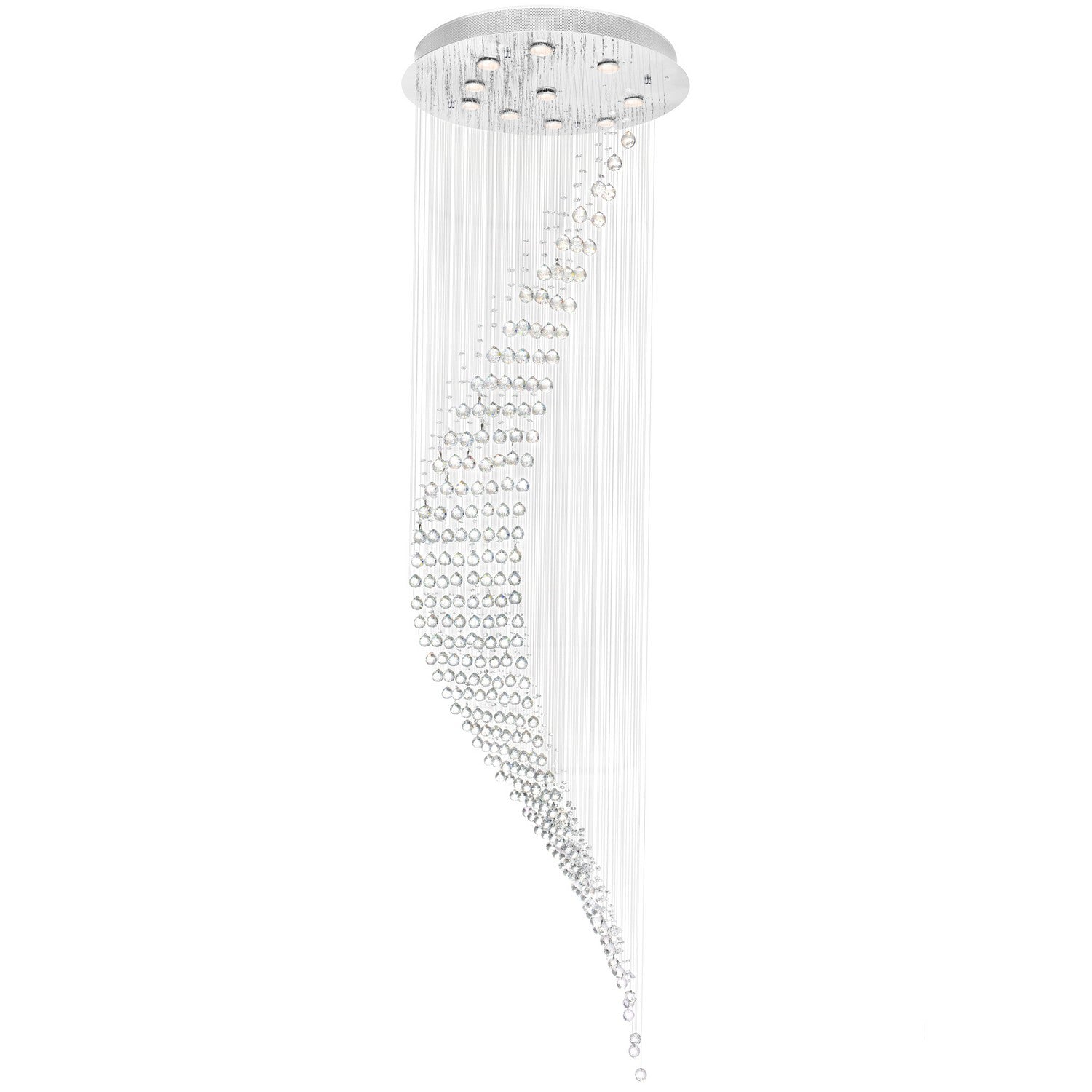 CWI Lighting Canada - 6629C26C - Ten Light Flush Mount - Ribbon - Chrome