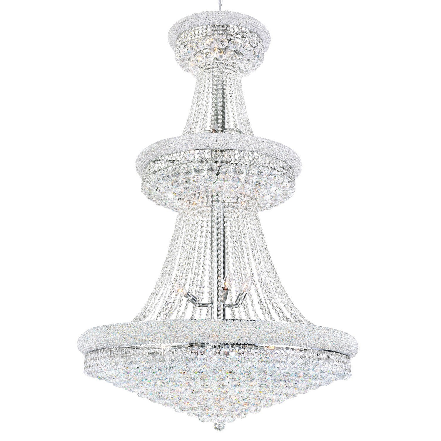 Éclairage CWI Canada - 8001P36C - 34 lampes Suspendu - Empire - Chrome
