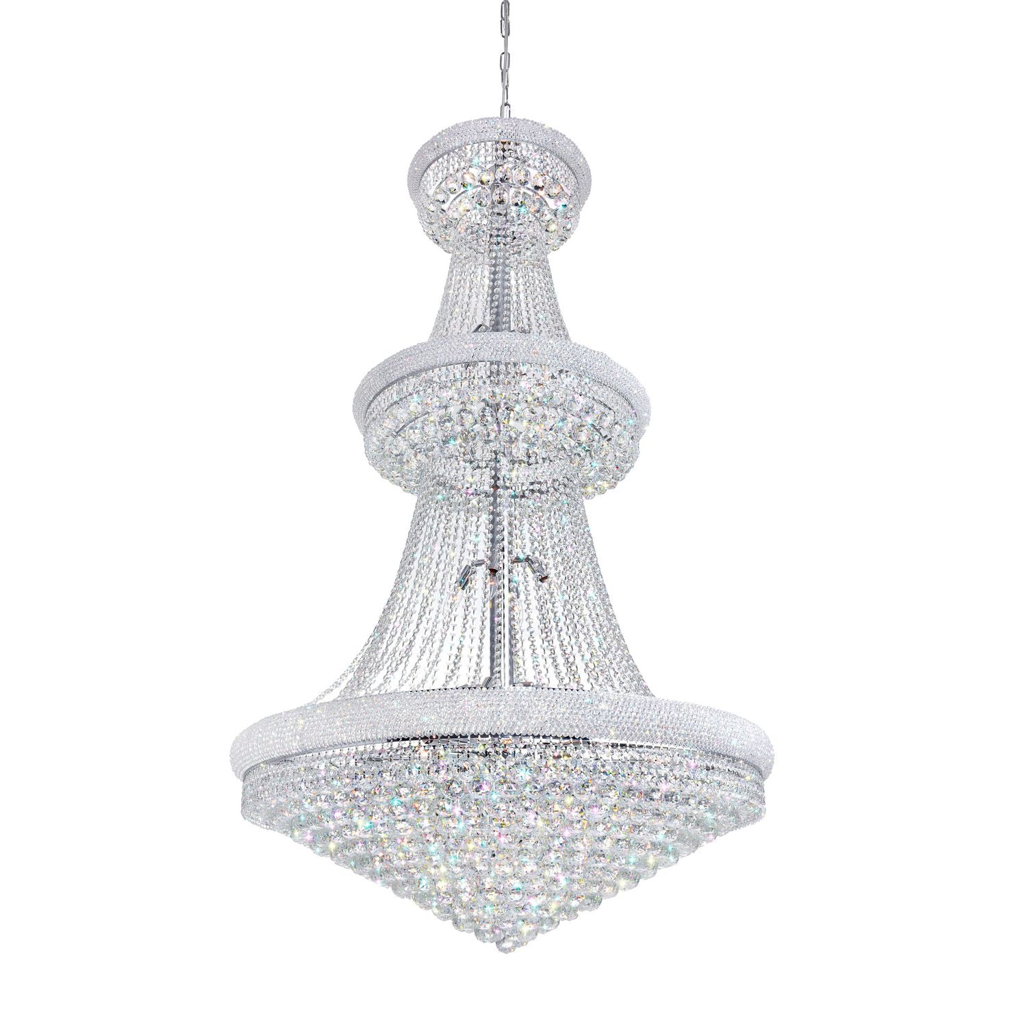 Éclairage CWI Canada - 8001P42C - 38 lampes Suspendu - Empire - Chrome