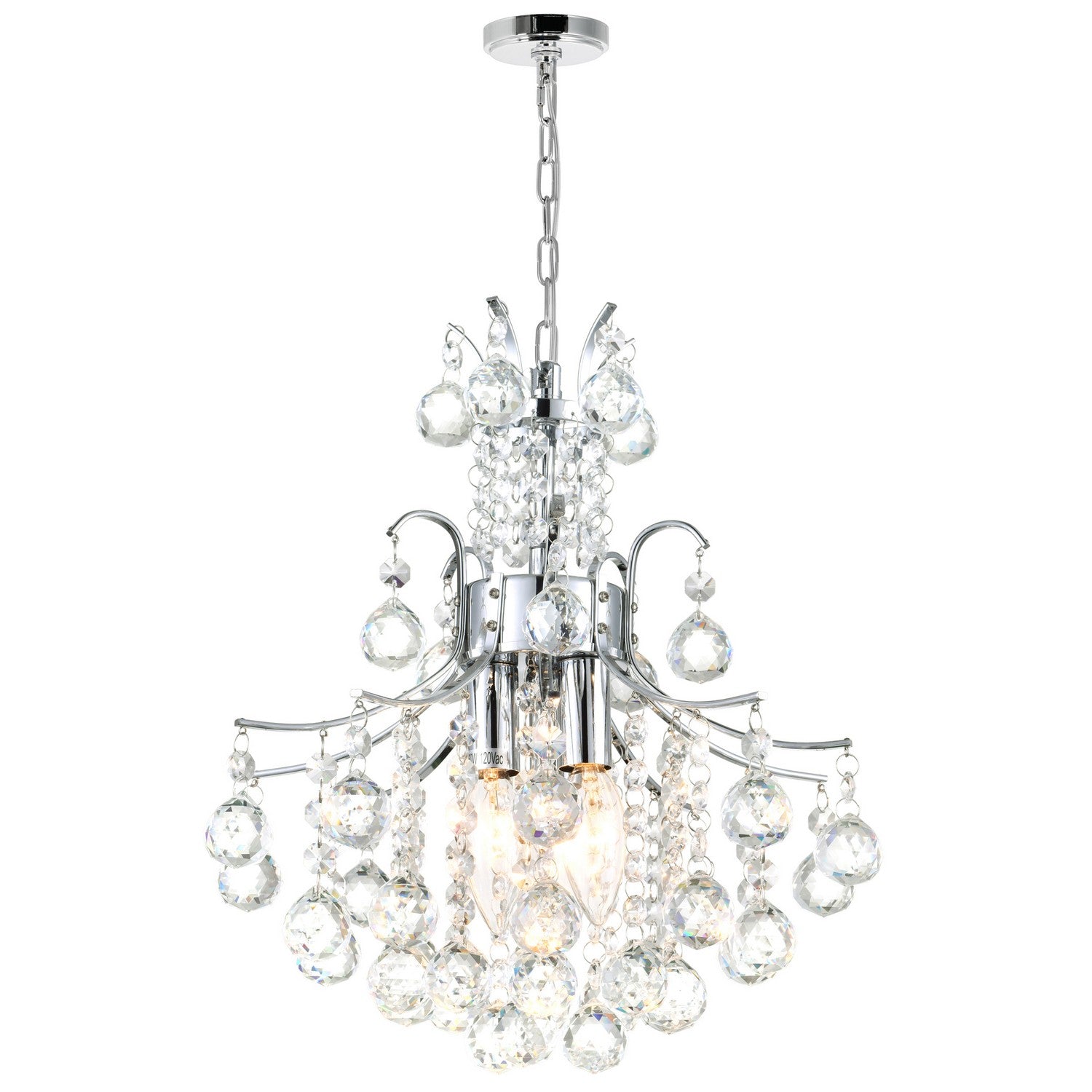 CWI Lighting Canada - 8012P12C - Three Light Mini Chandelier - Princess - Chrome