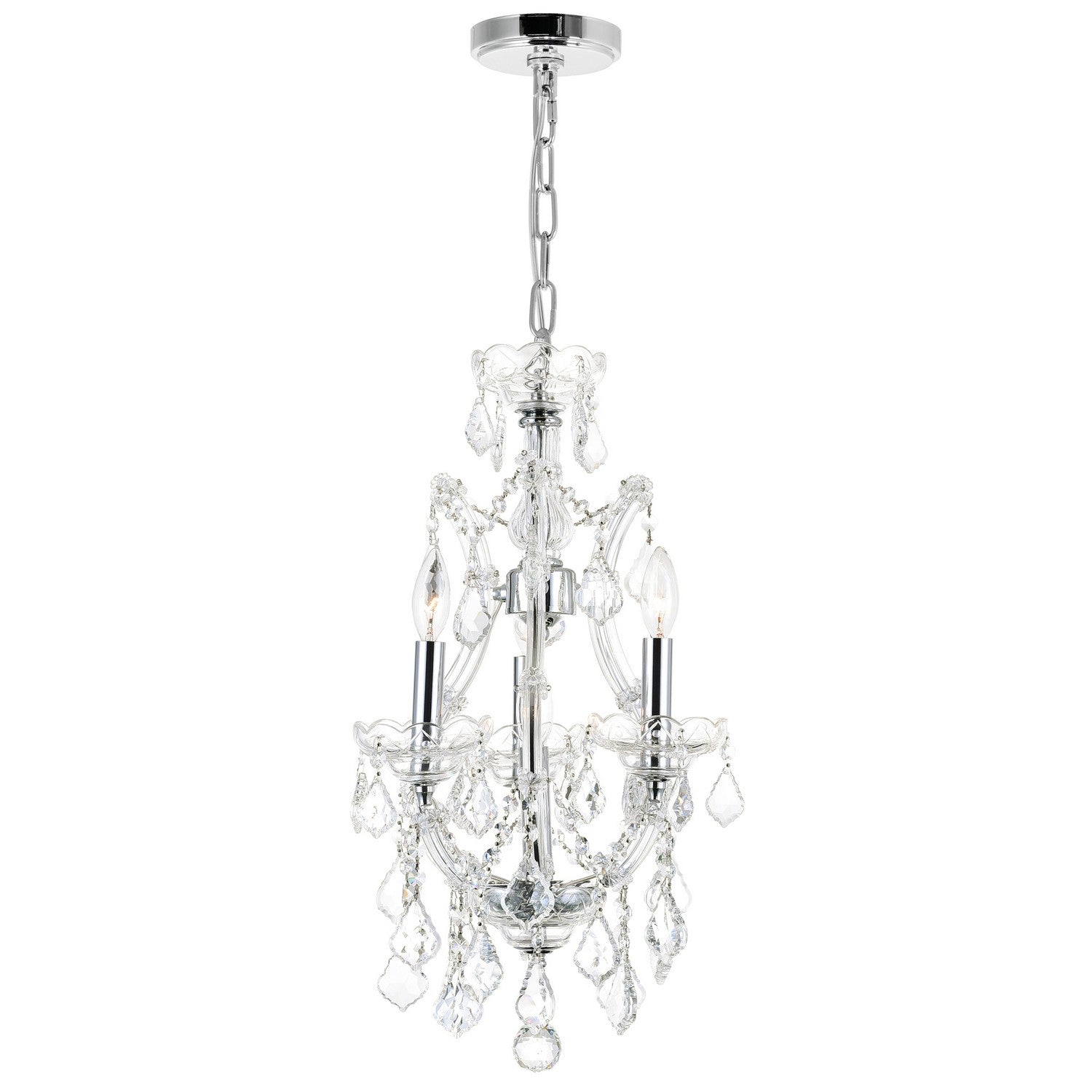 CWI Lighting Canada - 8311P12C-3 - Four Light Mini Chandelier - Maria Theresa - Chrome