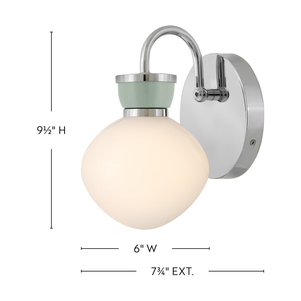 Meuble-lavabo Lucy de Lark 85590CM-SF en chrome avec accents vert d'eau