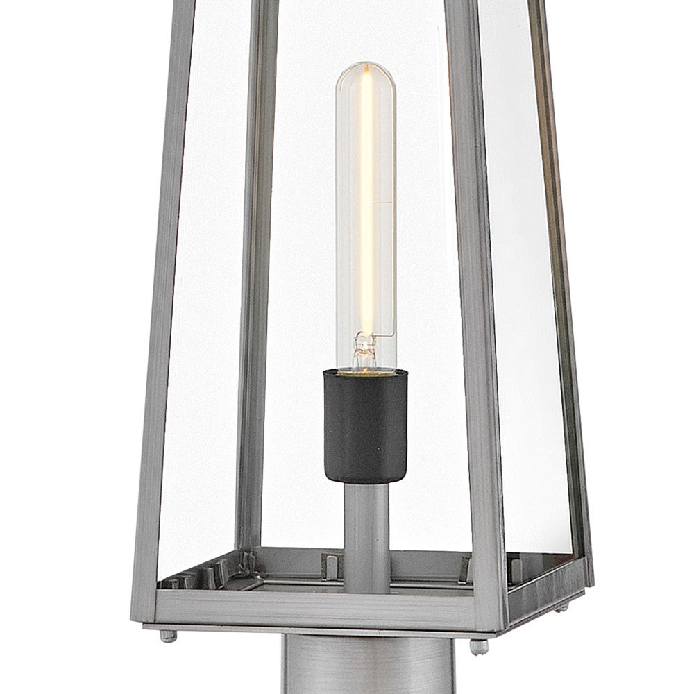 Lanterne sur poteau Lark 82001AL Hugh en aluminium brossé antique
