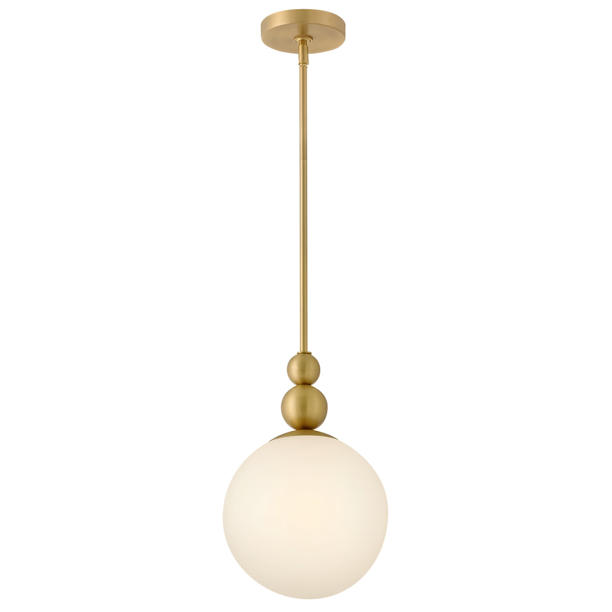 Lark 83027LCB Opalite Pendant in Lacquered Brass