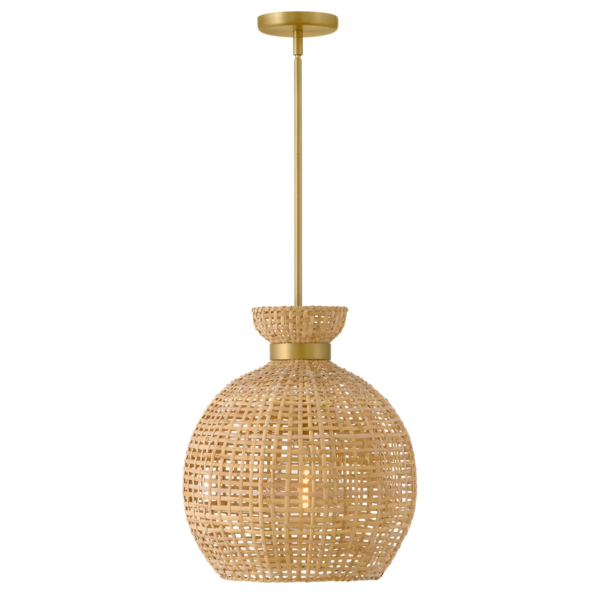 Store tissé Effie Lark 84164LCB Suspension en laiton laqué