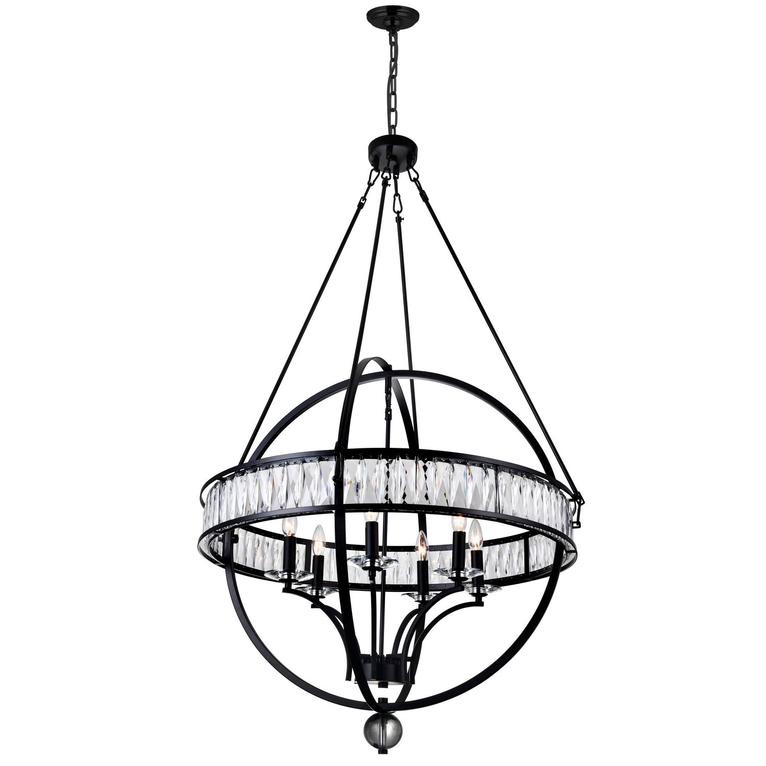 Éclairage CWI Canada - 9957P30-6-101 - Six lampes Suspendu - Arkansas - Noir