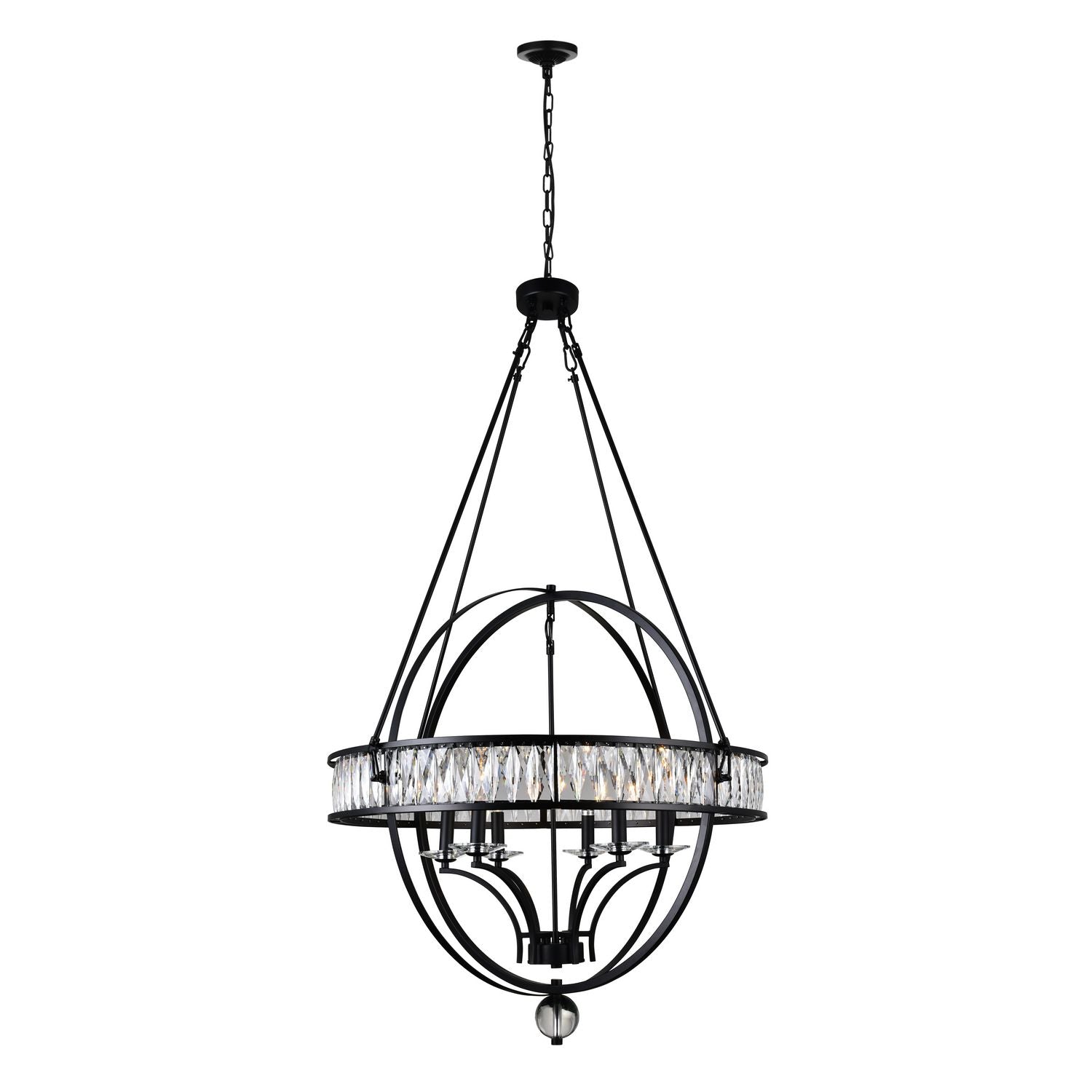 Éclairage CWI Canada - 9957P30-6-101 - Six lampes Suspendu - Arkansas - Noir
