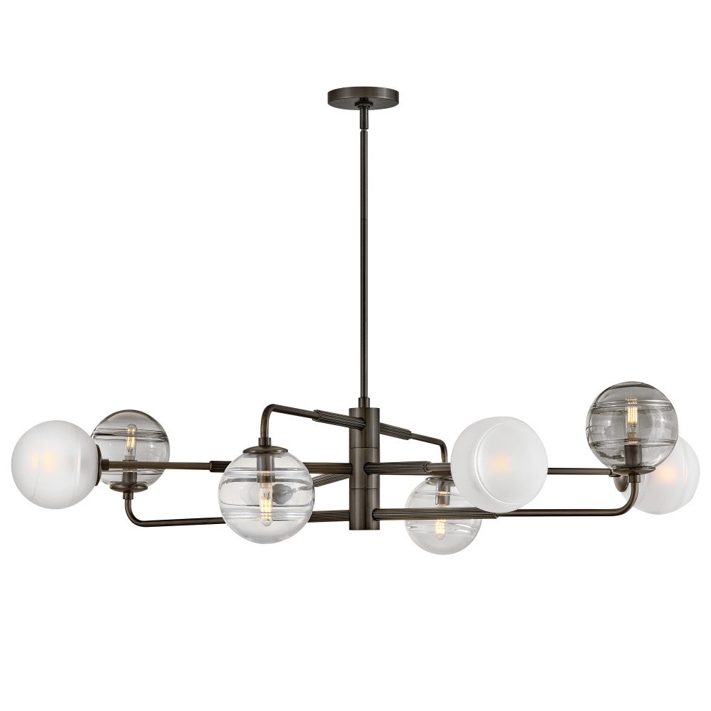 Fredrick Ramond FR30508BX Oberon Adjustable Tier Chandelier in Black Oxide