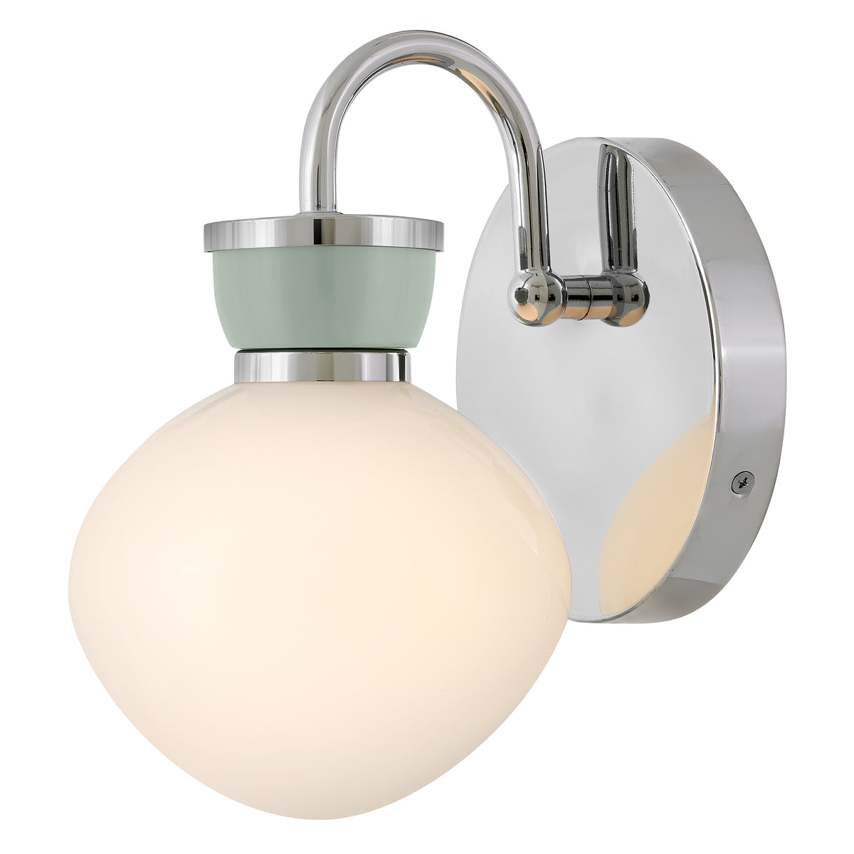 Meuble-lavabo Lucy de Lark 85590CM-SF en chrome avec accents vert d'eau