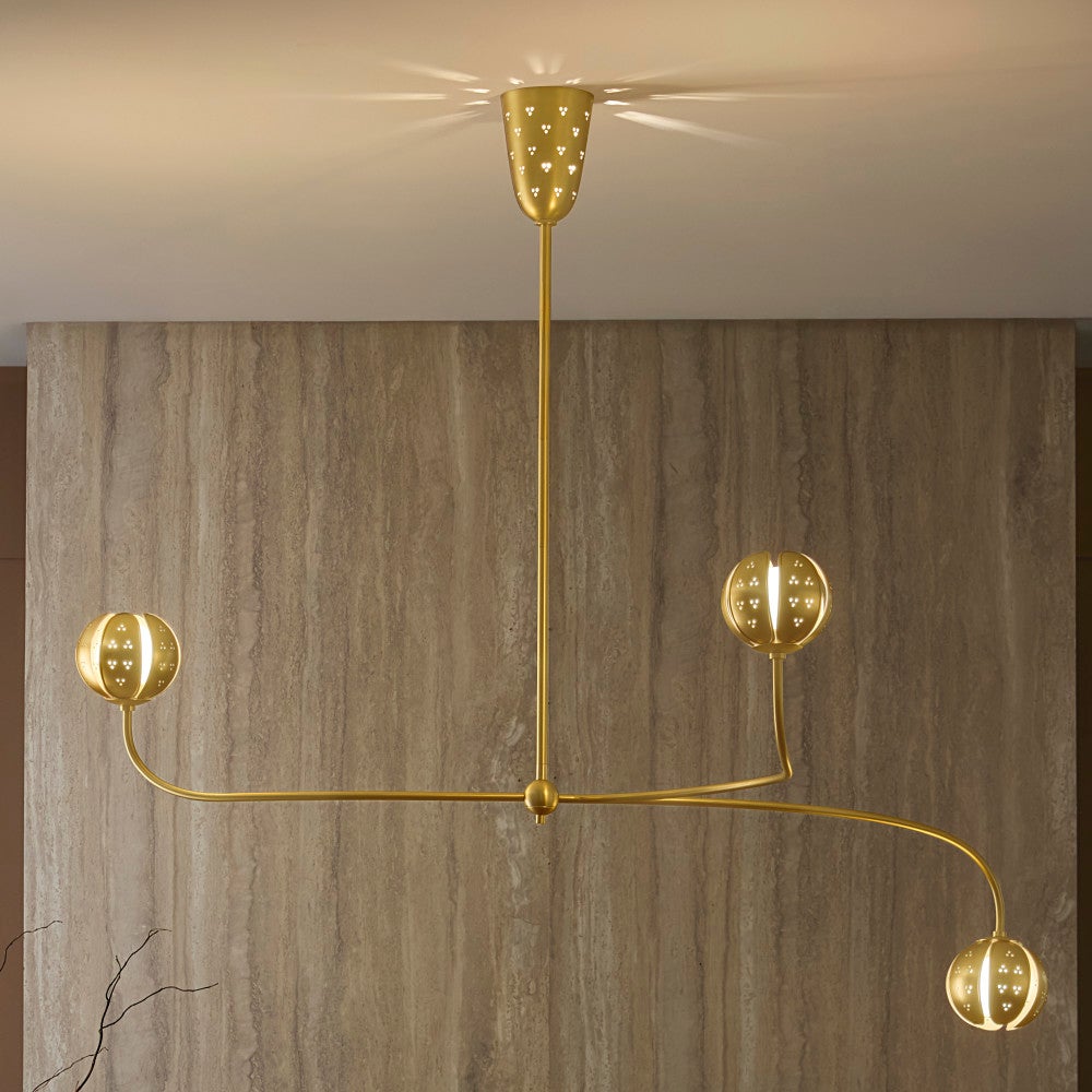 Fredrick Ramond FR46963UB-LL Anthos LED Chandelier in Unlacquered Brass
