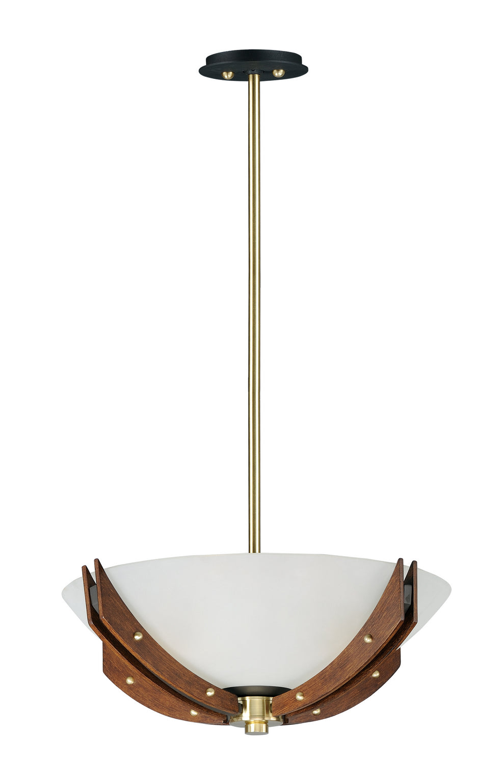 Maxim Lighting 39511CLBZAP Fusion Semi Plafonnier/Suspension en bronze / noyer antique