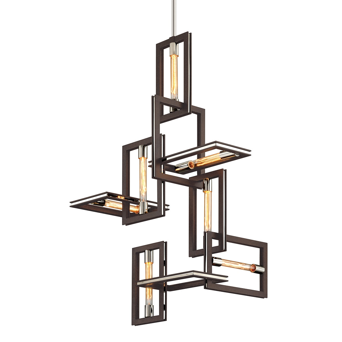 Troy Lighting Canada - F6187-TBZ/SS - Sept lampes Suspendu - Énigme - Bronze texturé