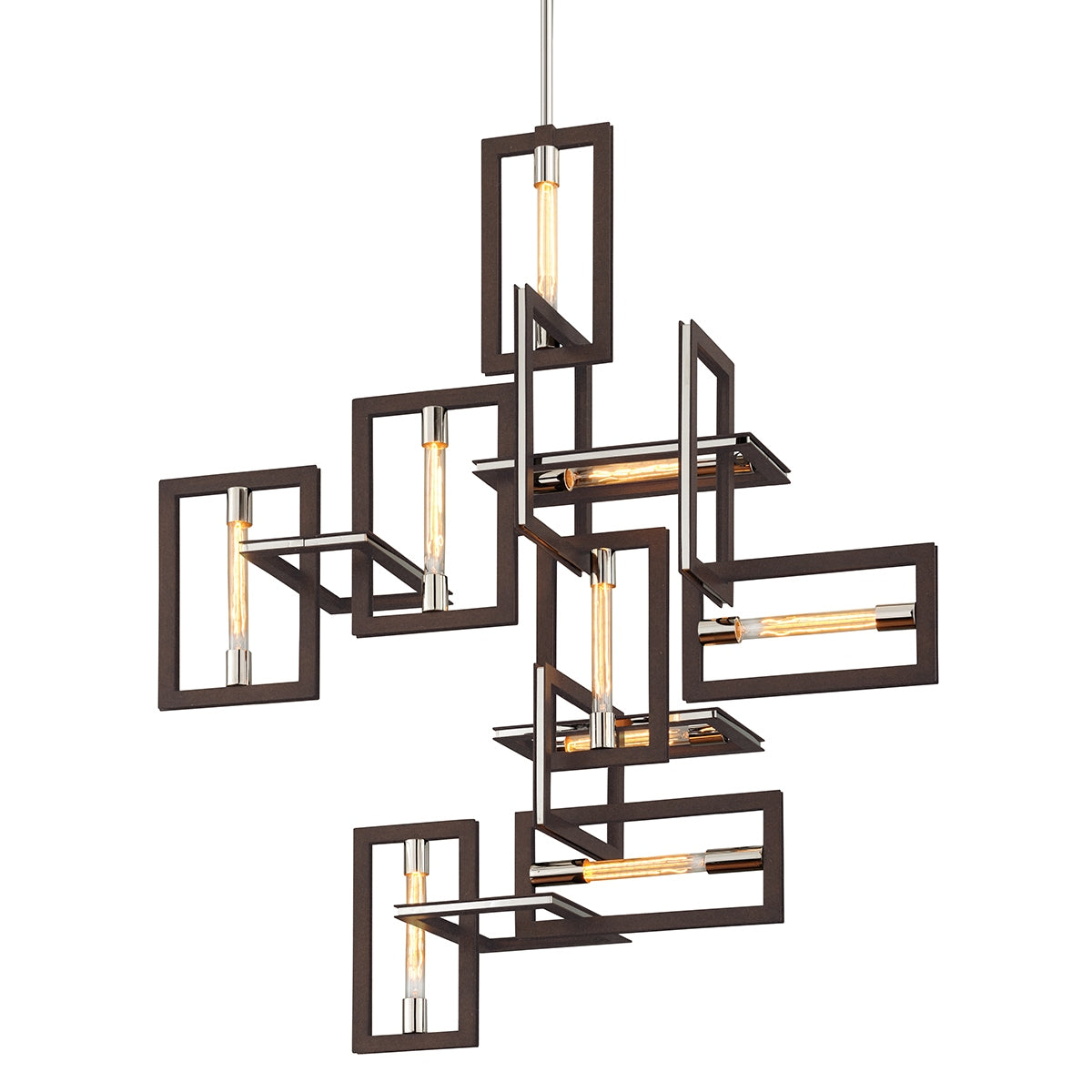 Troy Lighting Canada - F6189-TBZ/SS - Neuf lampes Suspendu - Enigma - Bronze avec acier inoxydable poli