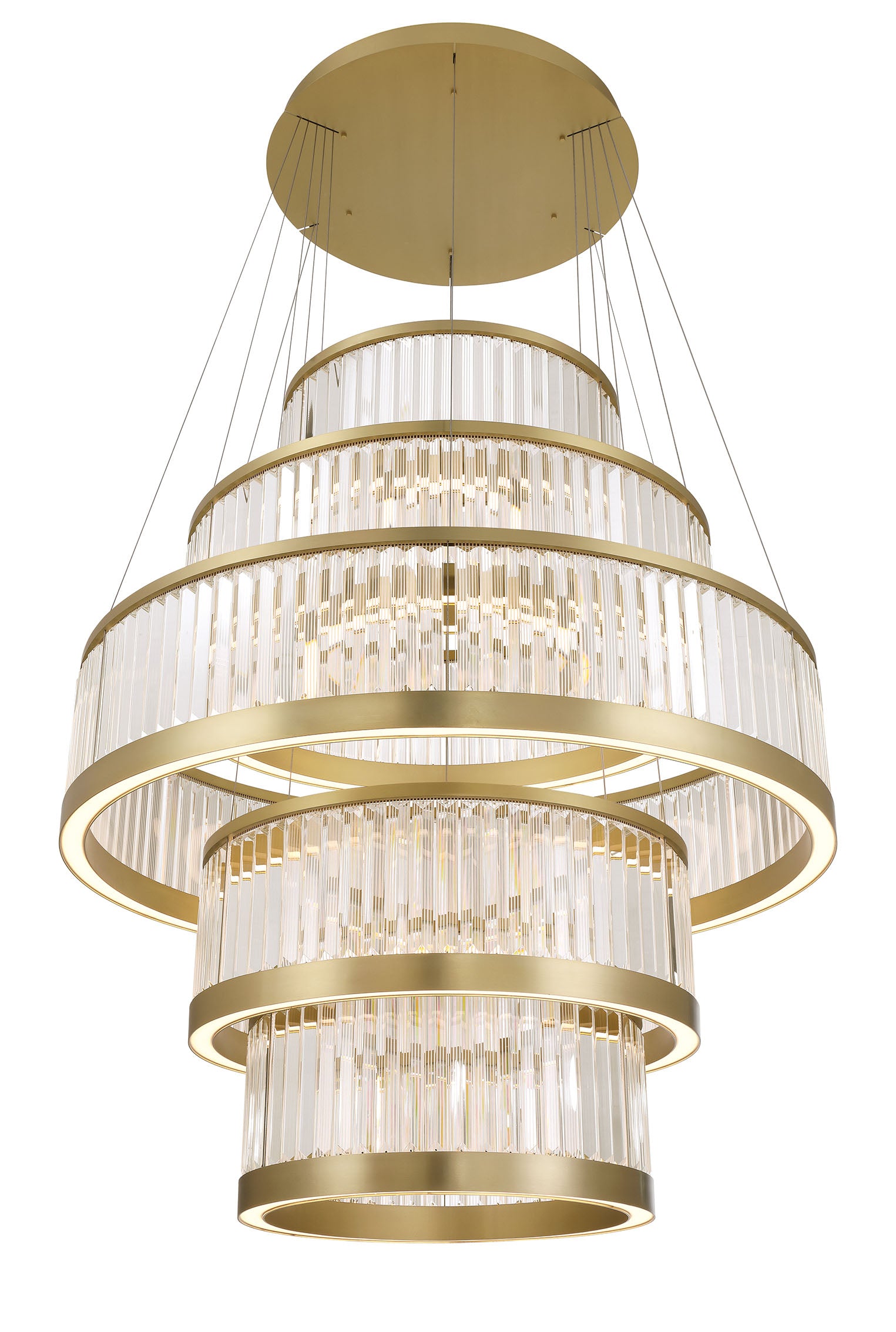 Eurofase 49350-012 Empra LED Crystal Chandelier in Gold