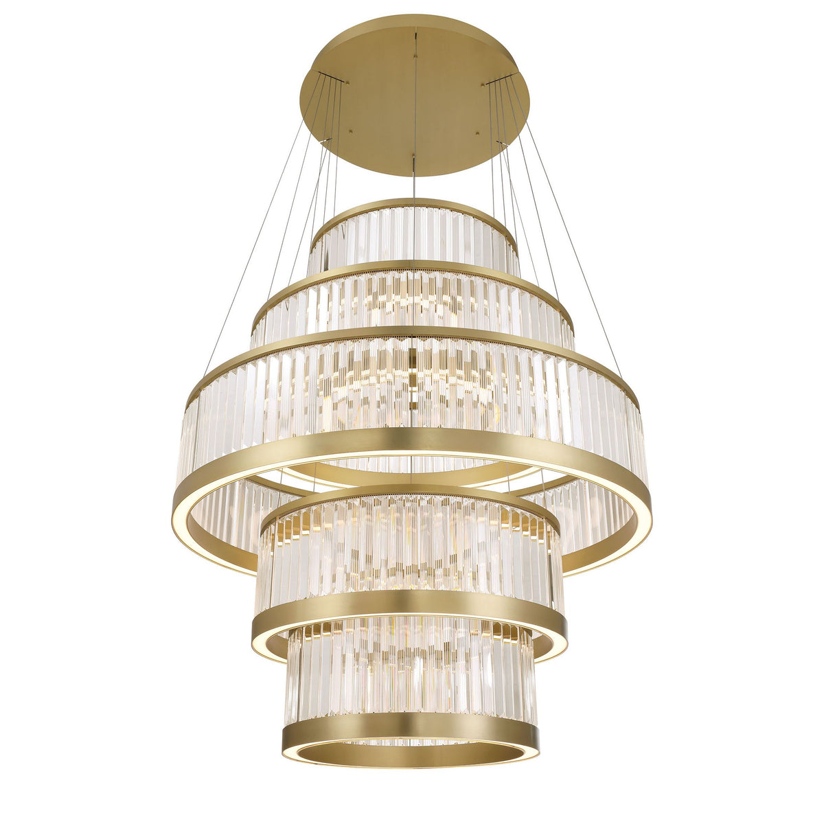 Eurofase 49350-012 Empra LED Crystal Chandelier in Gold