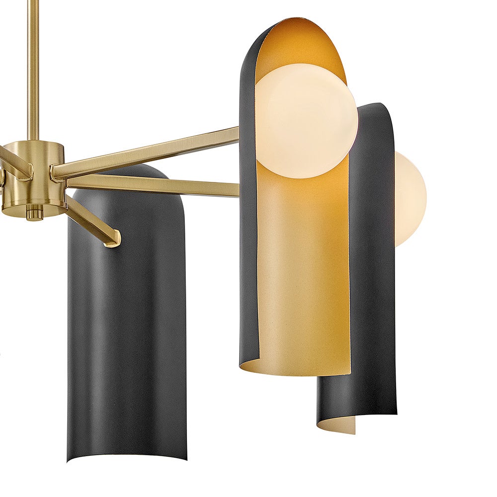 Lark 84236LCB-BK Zuri Tier in Lacquered Brass with Black accents