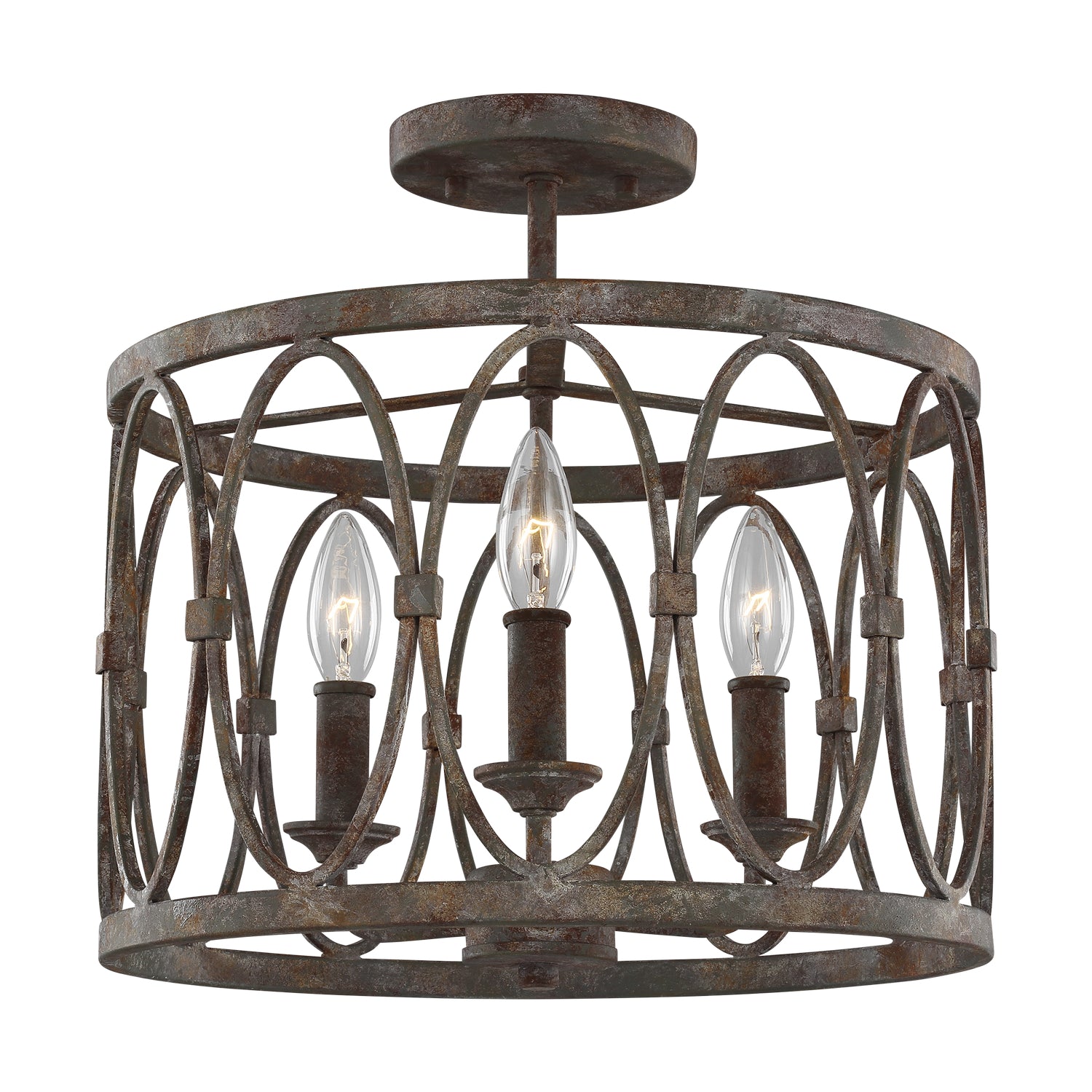 Visual Comfort Studio Canada - SF346DA - Three Light Semi-Flush Mount - Patrice - Deep Abyss