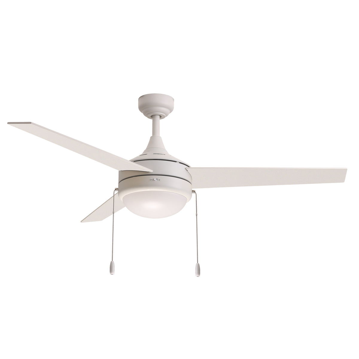 Lampe torche Maxim Lighting 88793MW Trio Pull 52" à 3 lames Ventilateur Chaînette de tirage en blanc mat