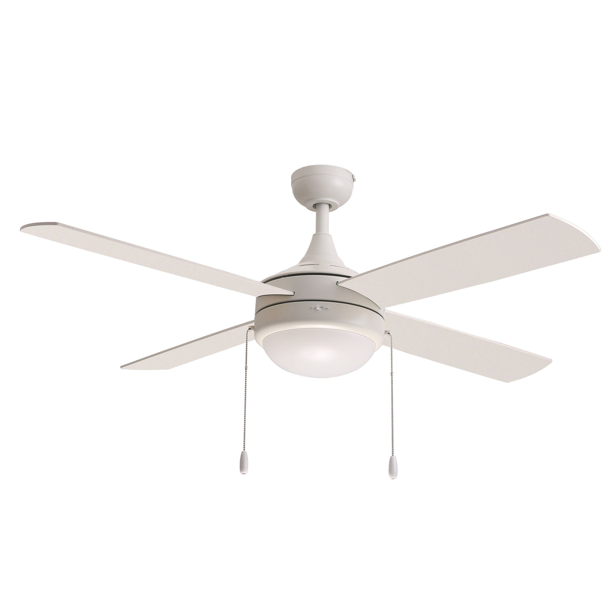 Maxim Lighting 88794MW Quattro 52" 4-Blade Fan w Pull Chain in Matte White