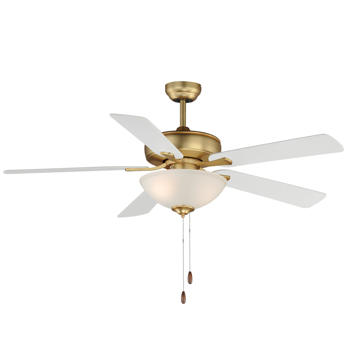 Plafonnier Maxim Lighting 88936SWNAB Super-Max 52" Ventilateur avec Kit en Naturel Laiton vieilli